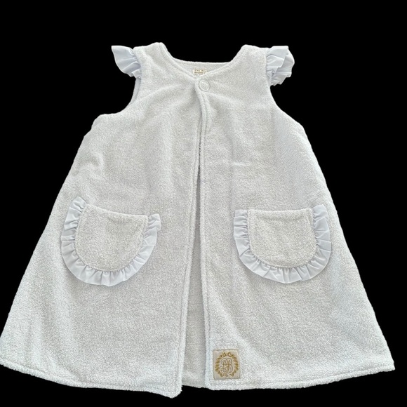 The Beaufort Bonnet Company Girls 10 White Terry Swimsuit Cover Up Dress Beach